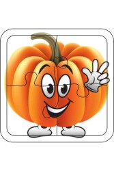 4 Parça Ahşap Çocuk Puzzle Kabak - Walldeco