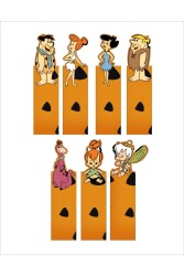 7li Taş Devri Karakterleri Ahşap Kitap Ayraç Seti - Walldeco