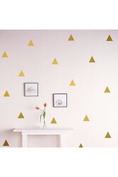 Çocuk Odası Gold Üçgen Sticker - Walldeco