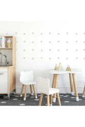 Çocuk Odası Gri Üçgen Sticker - Walldeco
