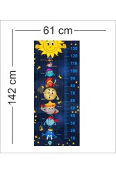 Çocuk Odası Güneş Sistemi Temalı Boy Ölçer Sticker Ankrstckr0026 - 2