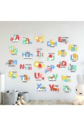 Çocuklar İçin Eğlenceli Eğitici Sticker Harfler - Walldeco