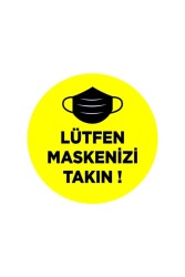 Covid-19 Etiket Uyarıcı Yer Sticker - Walldeco