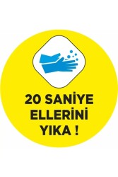 Covid-19 Etiket Uyarıcı Yer Stıcker - Walldeco