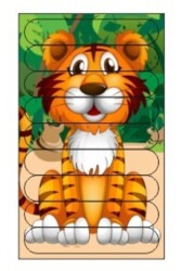 Eğitici Öğretici Zeka Geliştirici Sevimli Ahşap Çubuk Puzzle Aslan - Walldeco