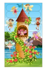 Eğitici Öğretici Zeka Geliştirici Sevimli Ahşap Çubuk Puzzle Kızlar - Walldeco