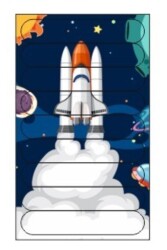 Eğitici Öğretici Zeka Geliştirici Sevimli Ahşap Çubuk Puzzle Uzay - Walldeco