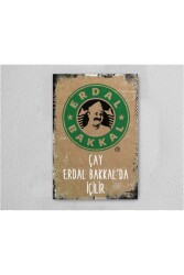Erdal Bakkal Retro Vintage Ahşap Poster Tablo - Walldeco