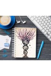 Hayat Ağacı Ahşap Kapaklı Mdf Defter Çizgisiz - Walldeco