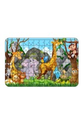 Hayvanlar 104 Parça Ahşap Çocuk Puzzle - Walldeco