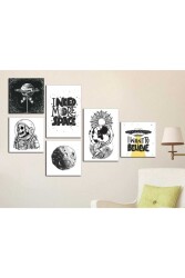 I Need More Space 6lı Ahşap Mdf Set - Walldeco