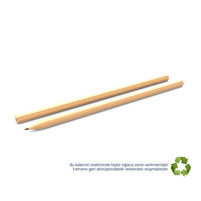 Köşeli Naturel Kurşun Kalem - 1