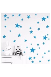Mavi Yıldız Sticker 3x4x5 cm - Walldeco