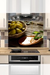 Ocak Arkası Fon Kendinden Yapışkan Folyo Stıcker - 