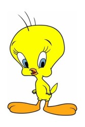 Sevimli Tweety Dekoratif Çok Amaçlı Sticker - Walldeco