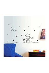 Siyah Popüler Kitap Peri Masalı Küçük Prens Fox Duvar Sticker - 3