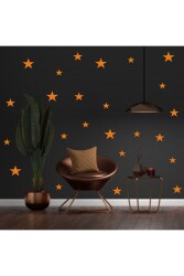 Turuncu Yıldız Sticker 3x4x5 cm - Walldeco