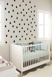 Yağmur Damlası Çocuk Ve Bebek Odası Sticker 100 Adet - Walldeco